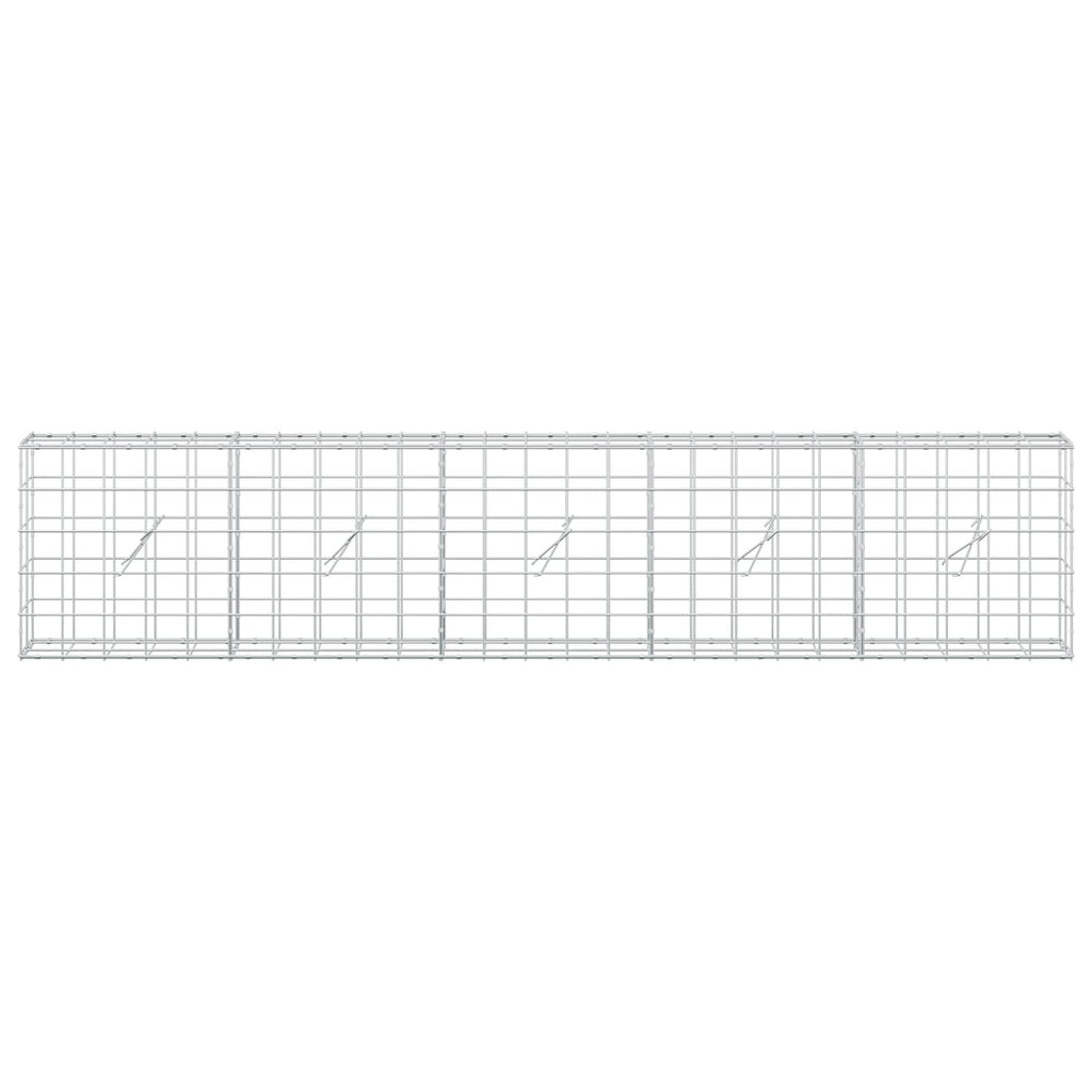 vidaXL Gabion z drutem 5 mm i siatką 10x10 cm 250x20x50 cm