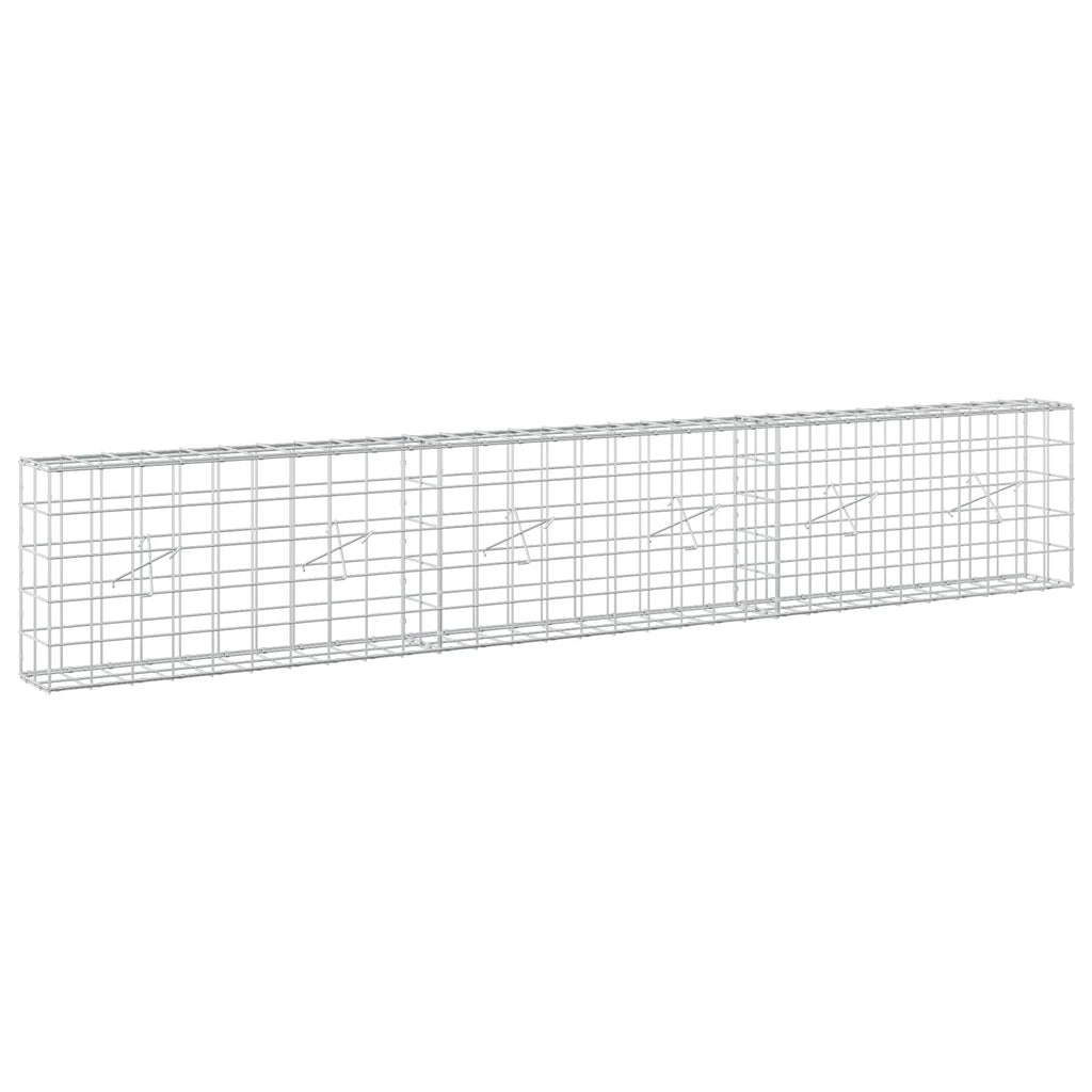 vidaXL Gabion z drutem 5 mm i siatką 10x10 cm 300x20x50 cm