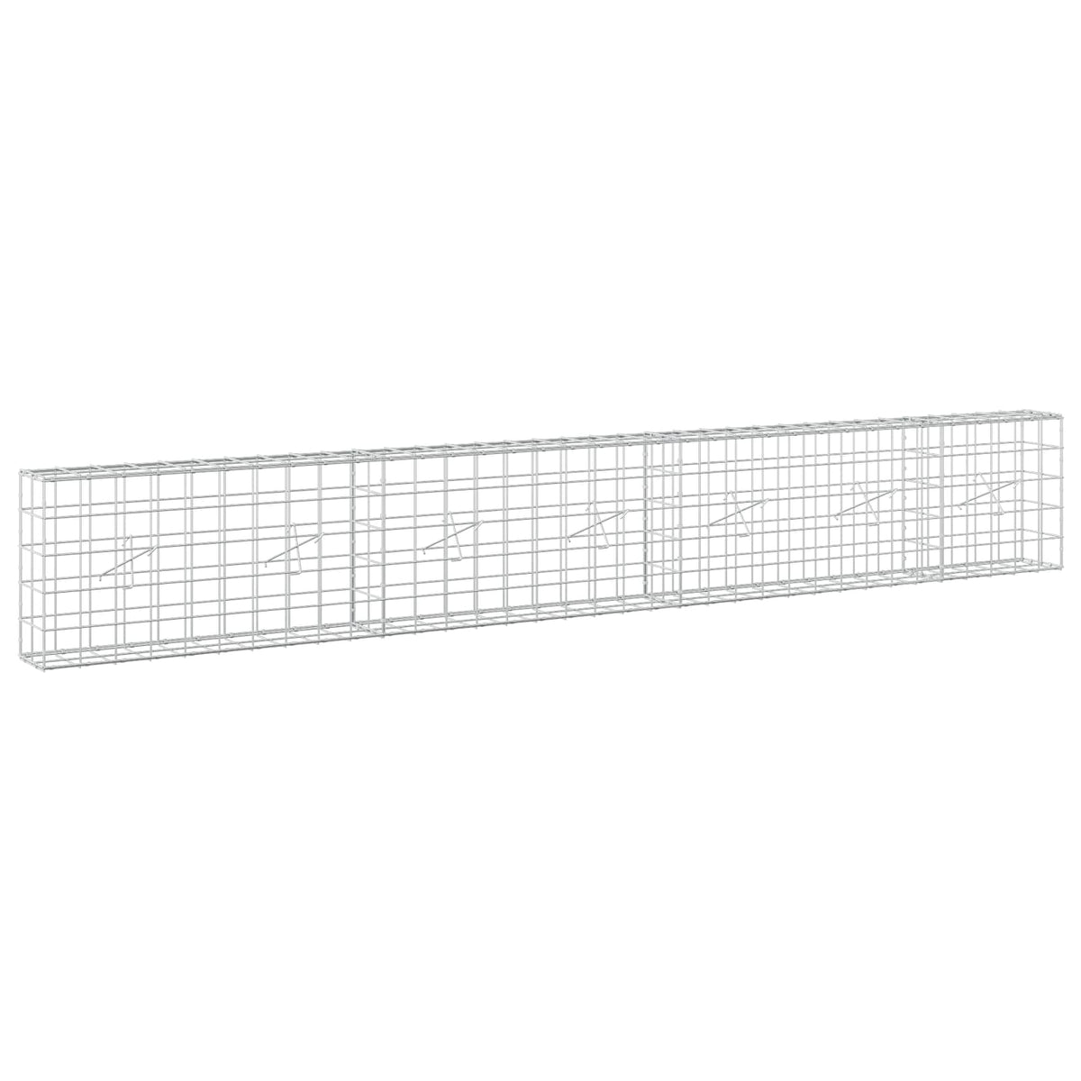 vidaXL Gabion z drutem 5 mm i siatką 10x10 cm 350x20x50 cm