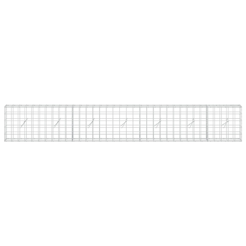 vidaXL Gabion z drutem 5 mm i siatką 10x10 cm 350x20x50 cm
