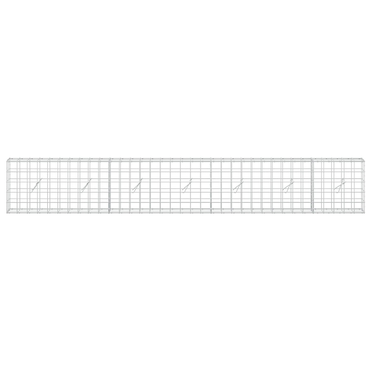 vidaXL Gabion z drutem 5 mm i siatką 10x10 cm 350x20x50 cm