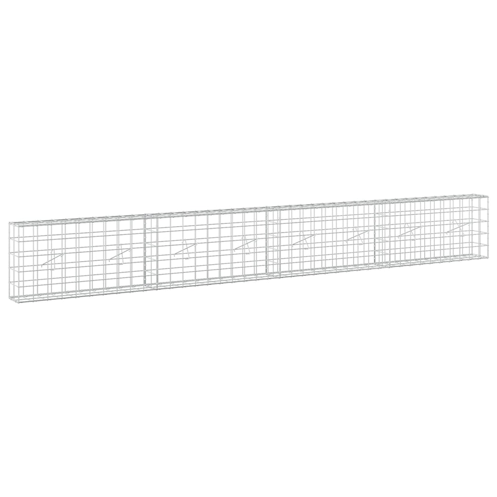vidaXL Gabion z drutem 5 mm i siatką 10x10 cm 400x20x50 cm