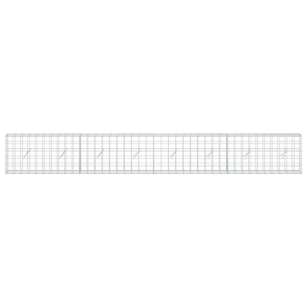 vidaXL Gabion z drutem 5 mm i siatką 10x10 cm 400x20x50 cm