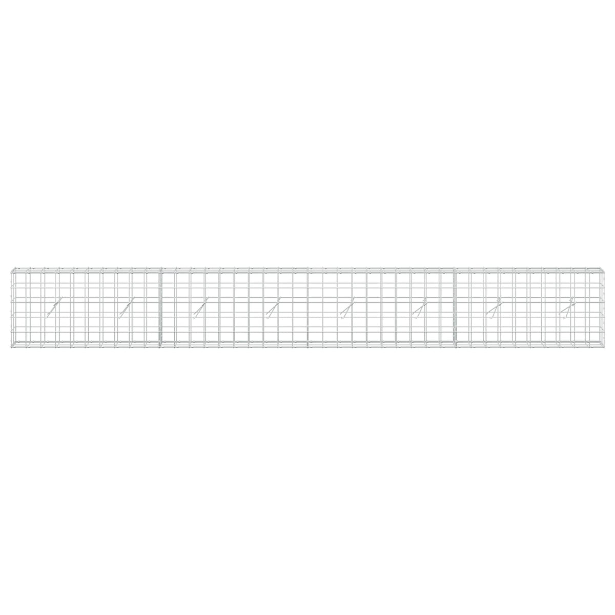 vidaXL Gabion z drutem 5 mm i siatką 10x10 cm 400x20x50 cm