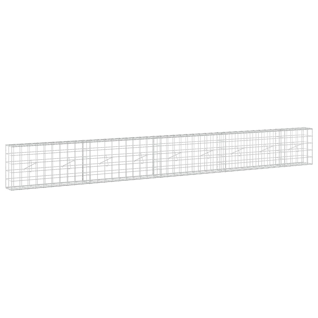 vidaXL Gabion z drutem 5 mm i siatką 10x10 cm 450x20x50 cm