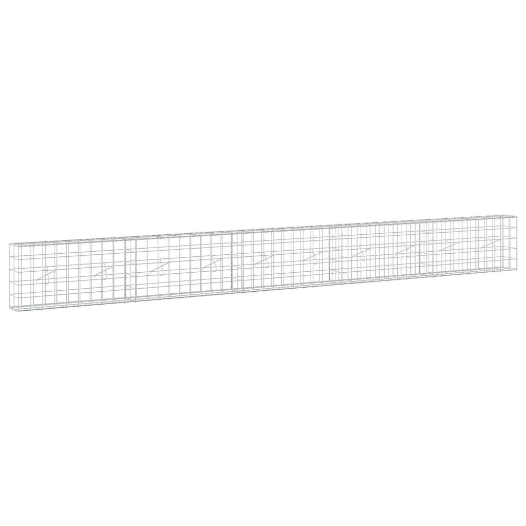 vidaXL Gabion z drutem 5 mm i siatką 10x10 cm 500x20x50 cm