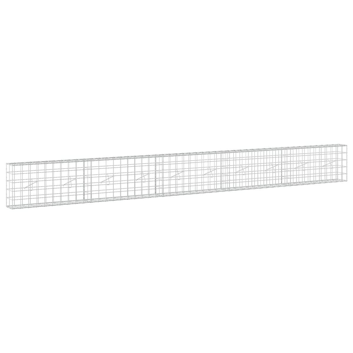 vidaXL Gabion z drutem 5 mm i siatką 10x10 cm 500x20x50 cm