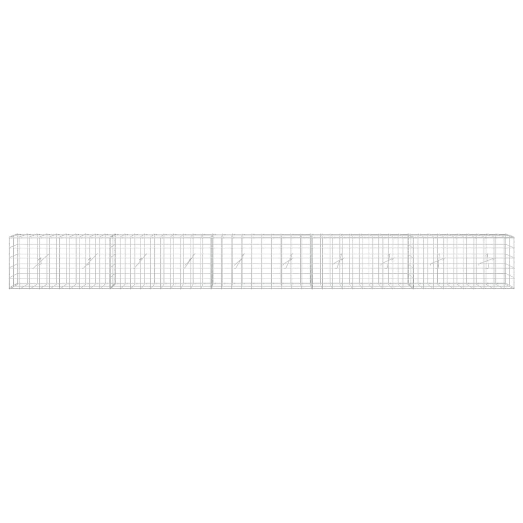 vidaXL Gabion z drutem 5 mm i siatką 10x10 cm 500x20x50 cm