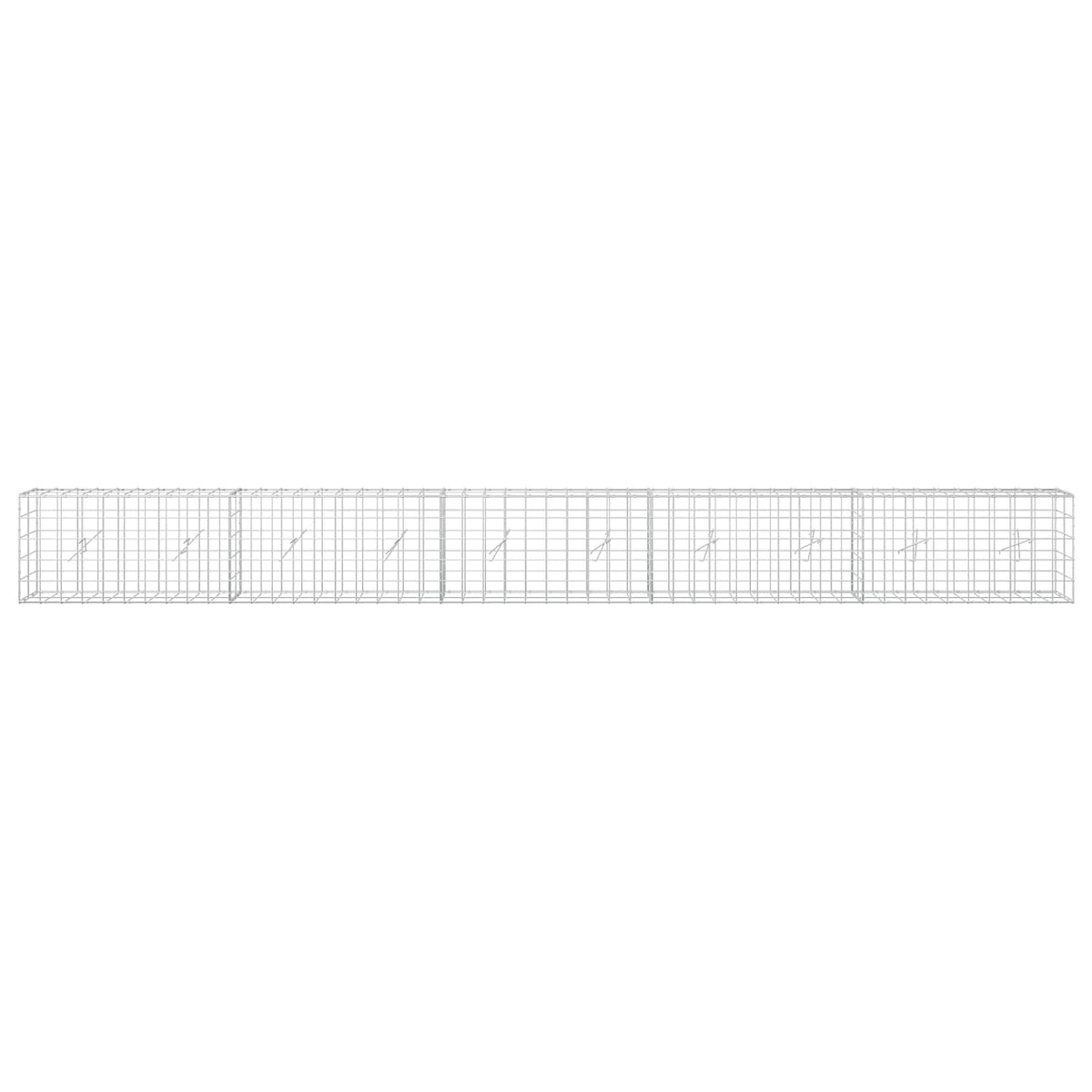 vidaXL Gabion z drutem 5 mm i siatką 10x10 cm 500x20x50 cm