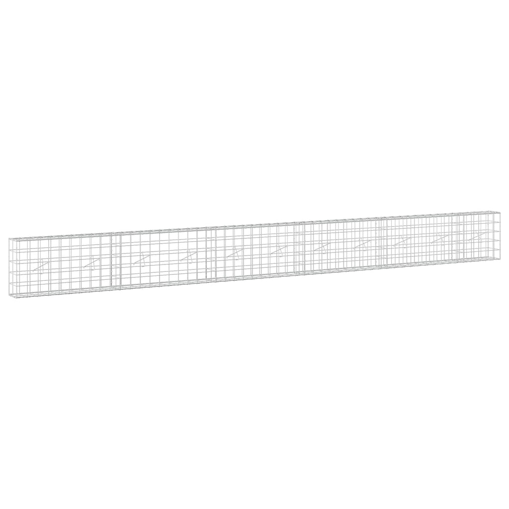 vidaXL Gabion z drutem 5 mm i siatką 10x10 cm 550x20x50 cm