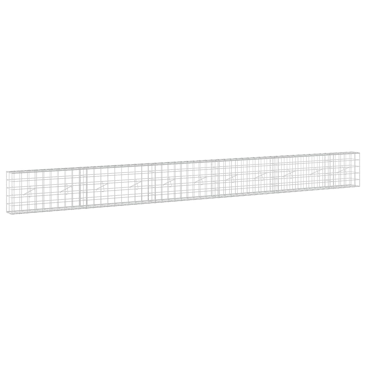 vidaXL Gabion z drutem 5 mm i siatką 10x10 cm 550x20x50 cm