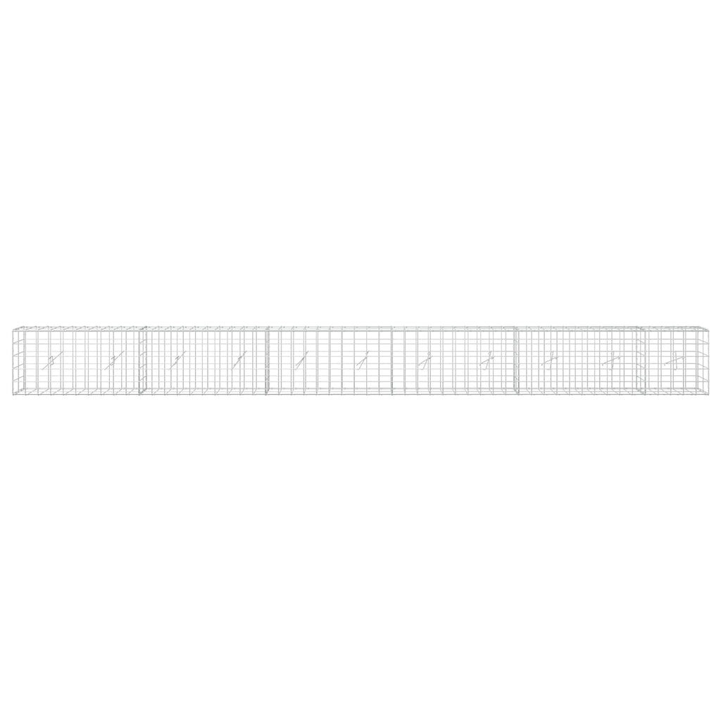 vidaXL Gabion z drutem 5 mm i siatką 10x10 cm 550x20x50 cm
