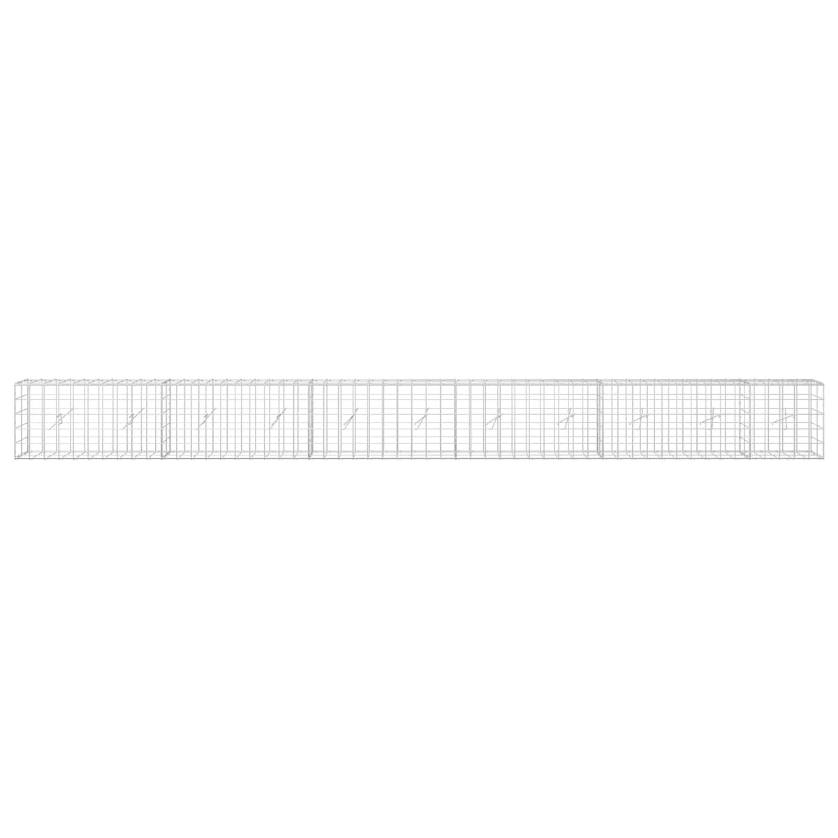 vidaXL Gabion z drutem 5 mm i siatką 10x10 cm 550x20x50 cm