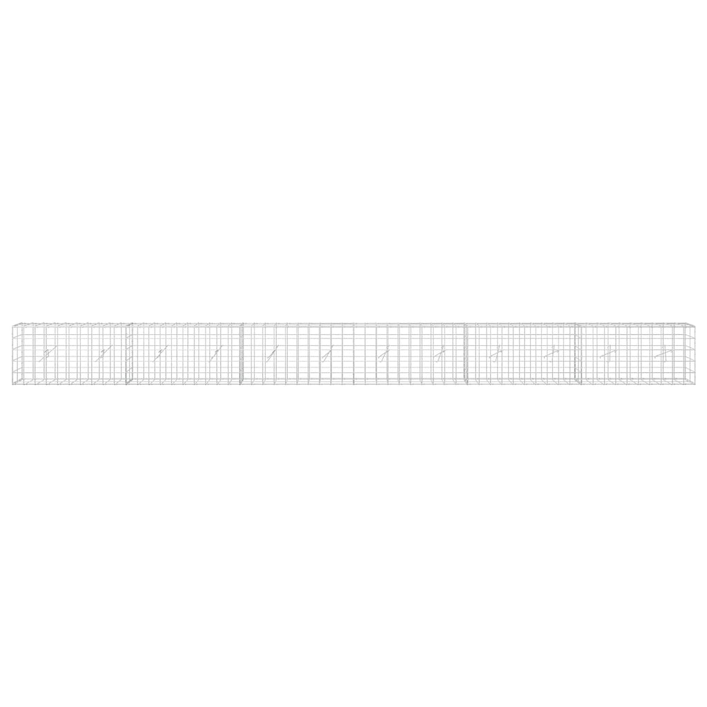 vidaXL Gabion z drutem 5 mm i siatką 10x10 cm 600x20x50 cm