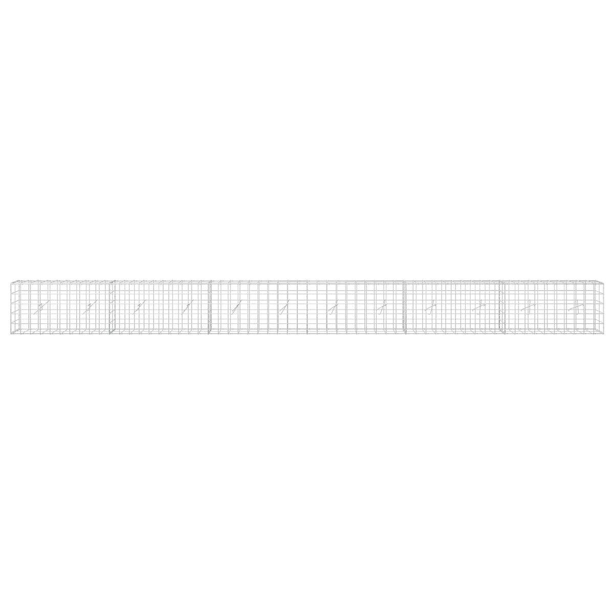 vidaXL Gabion z drutem 5 mm i siatką 10x10 cm 600x20x50 cm