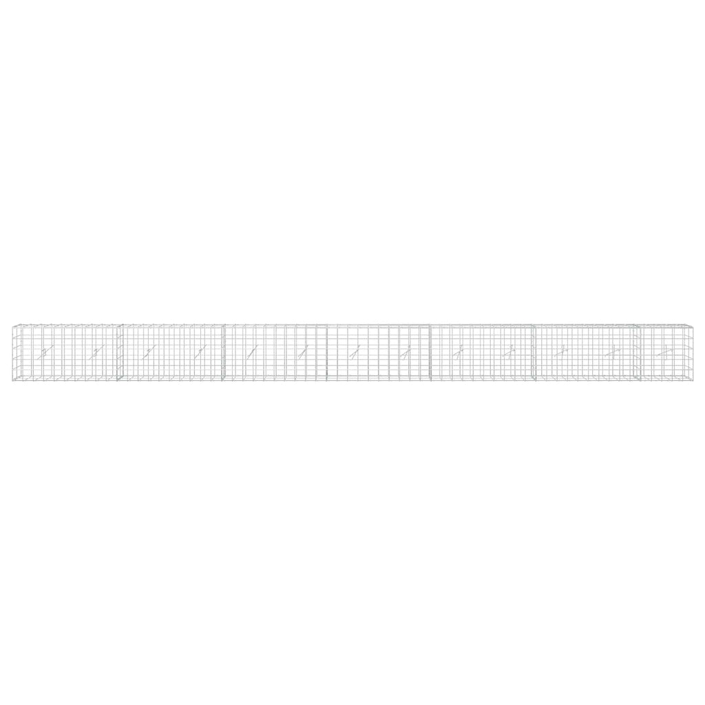 vidaXL Gabion z drutem 5 mm i siatką 10x10 cm 650x20x50 cm