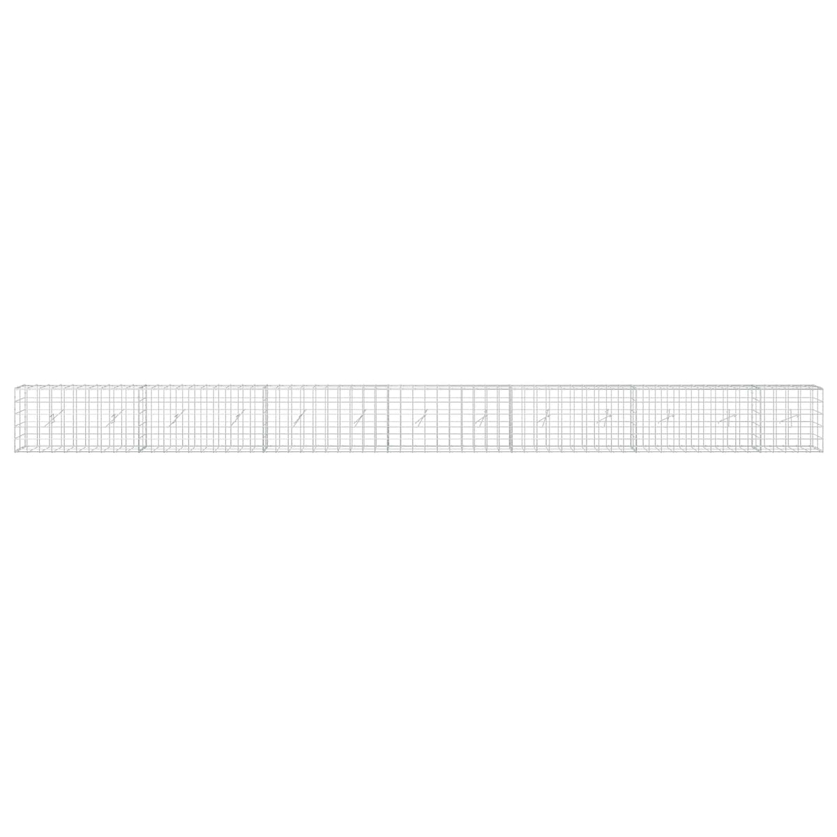 vidaXL Gabion z drutem 5 mm i siatką 10x10 cm 650x20x50 cm