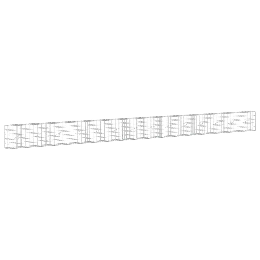 vidaXL Gabion z drutem 5 mm i siatką 10x10 cm 700x20x50 cm