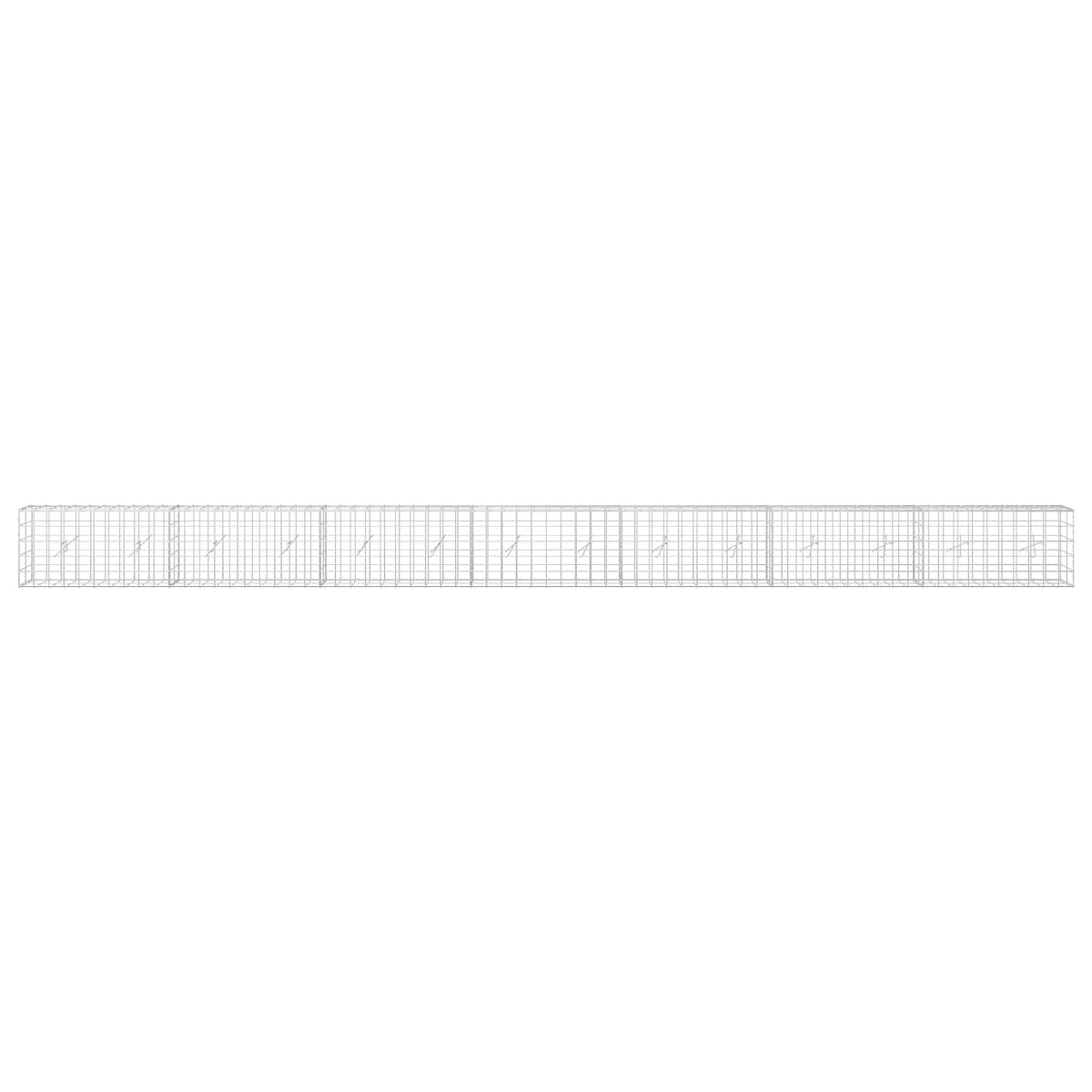 vidaXL Gabion z drutem 5 mm i siatką 10x10 cm 700x20x50 cm
