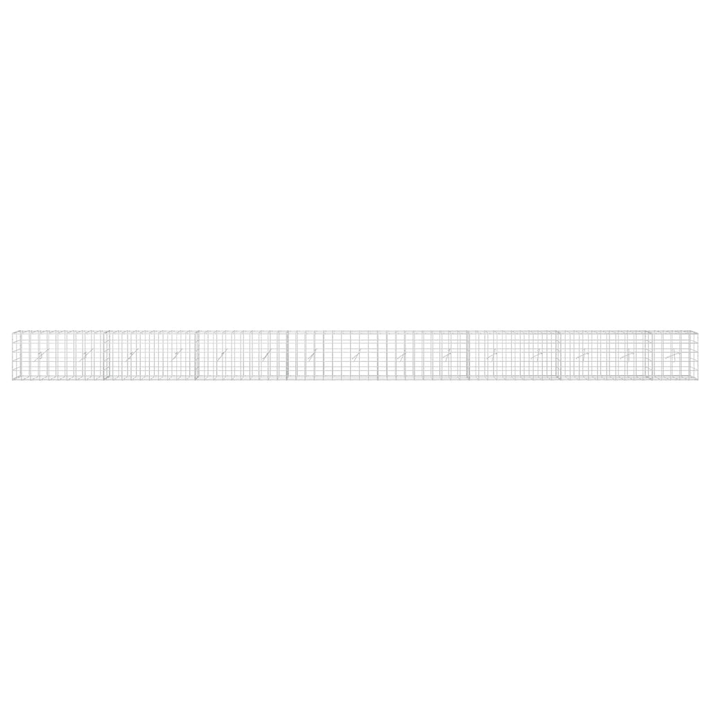 vidaXL Gabion z drutem 5 mm i siatką 10x10 cm 750x20x50 cm