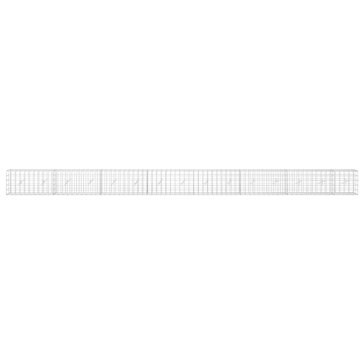 vidaXL Gabion z drutem 5 mm i siatką 10x10 cm 750x20x50 cm