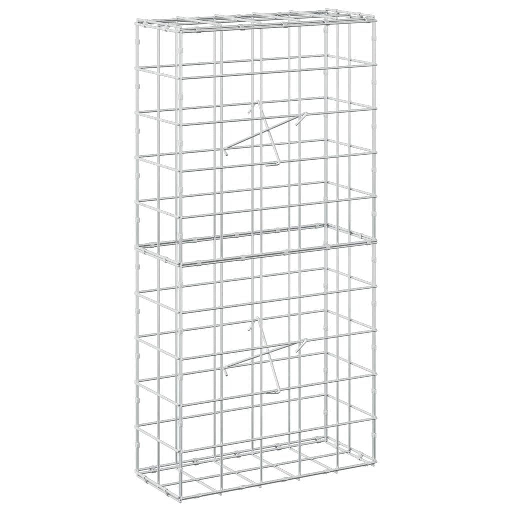 vidaXL Gabion z drutem 5 mm i siatką 10x10 cm 50x20x100 cm