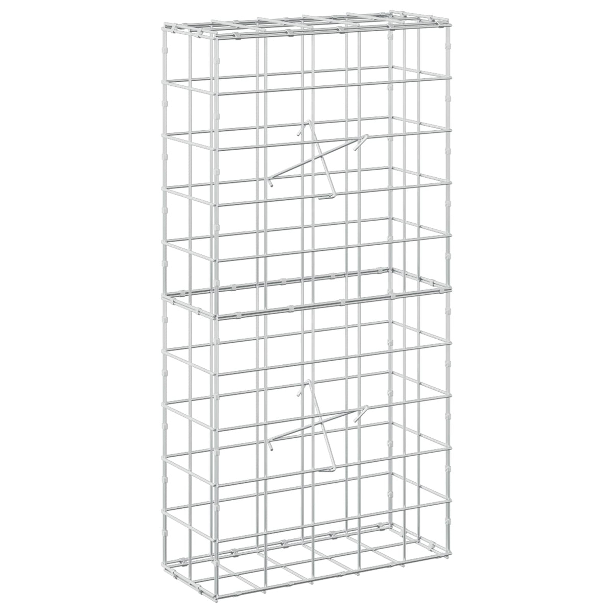 vidaXL Gabion z drutem 5 mm i siatką 10x10 cm 50x20x100 cm
