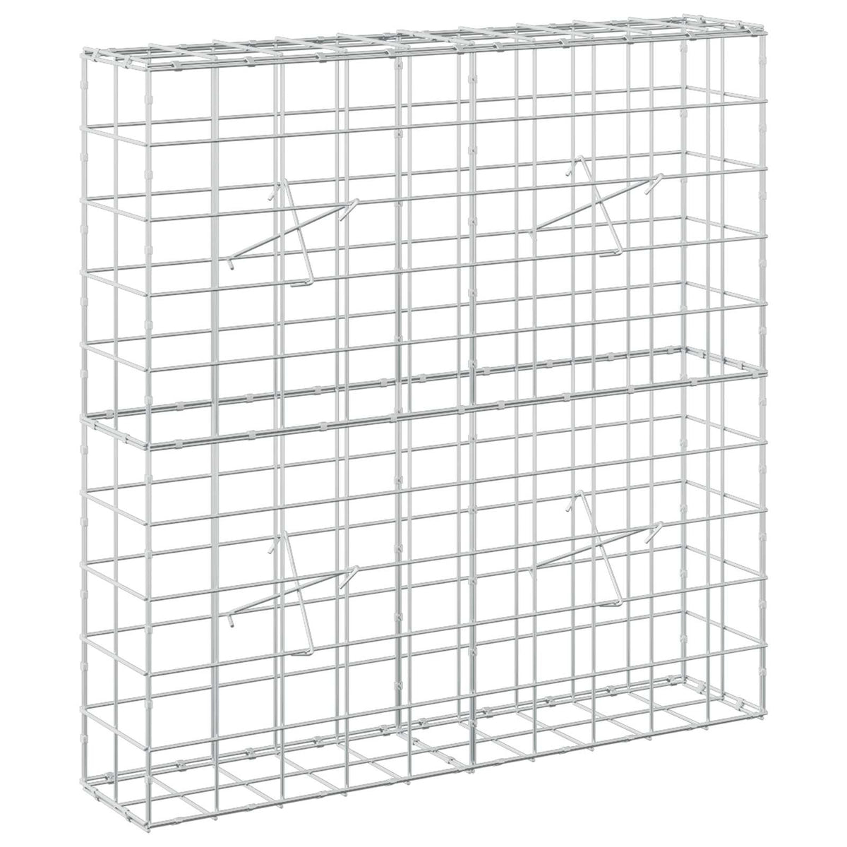 vidaXL Gabion z drutem 5 mm i siatką 10x10 cm 100x20x100 cm
