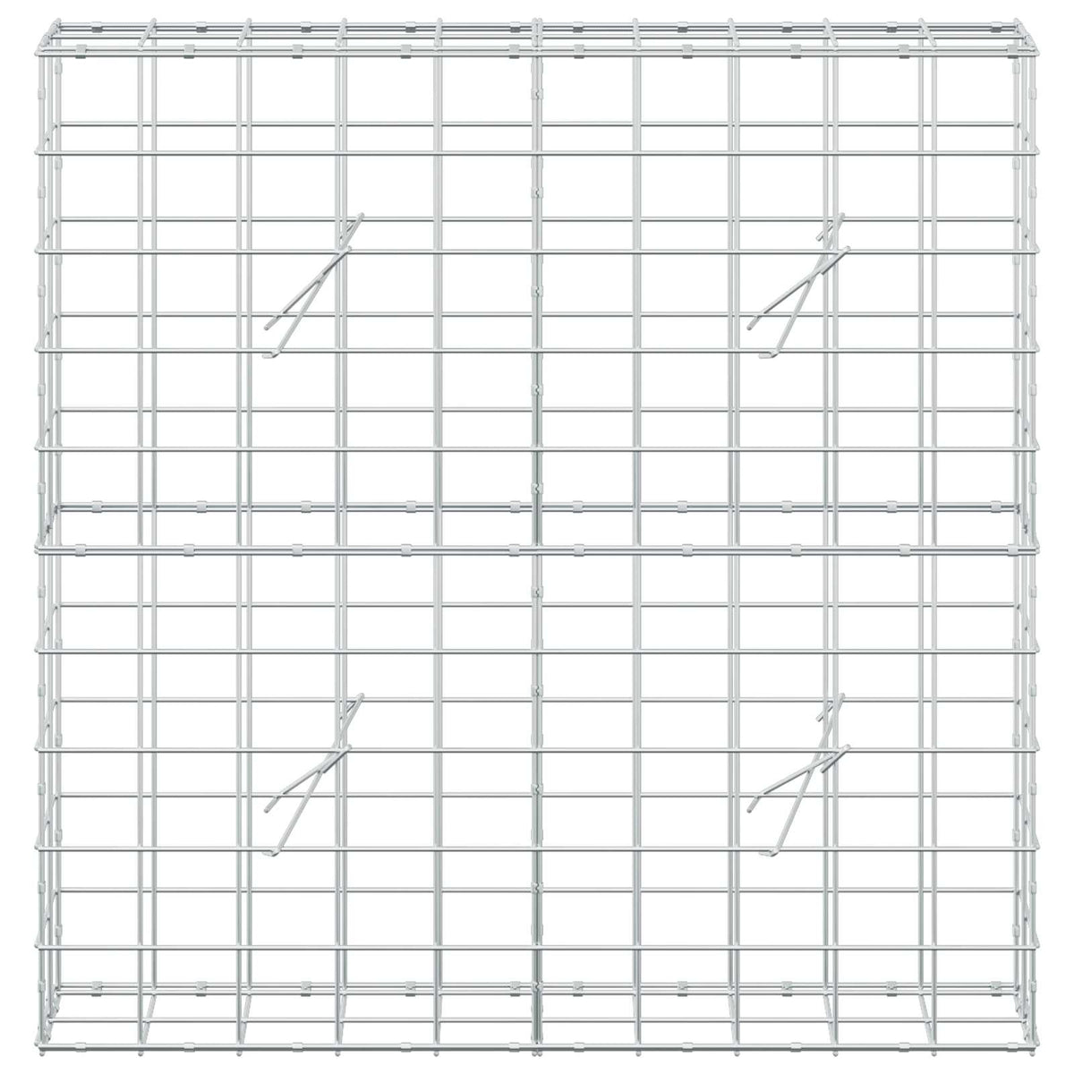 vidaXL Gabion z drutem 5 mm i siatką 10x10 cm 100x20x100 cm