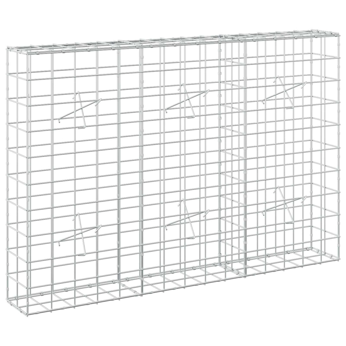 vidaXL Gabion z drutem 5 mm i siatką 10x10 cm 150x20x100 cm