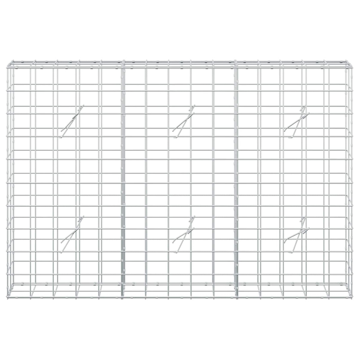 vidaXL Gabion z drutem 5 mm i siatką 10x10 cm 150x20x100 cm