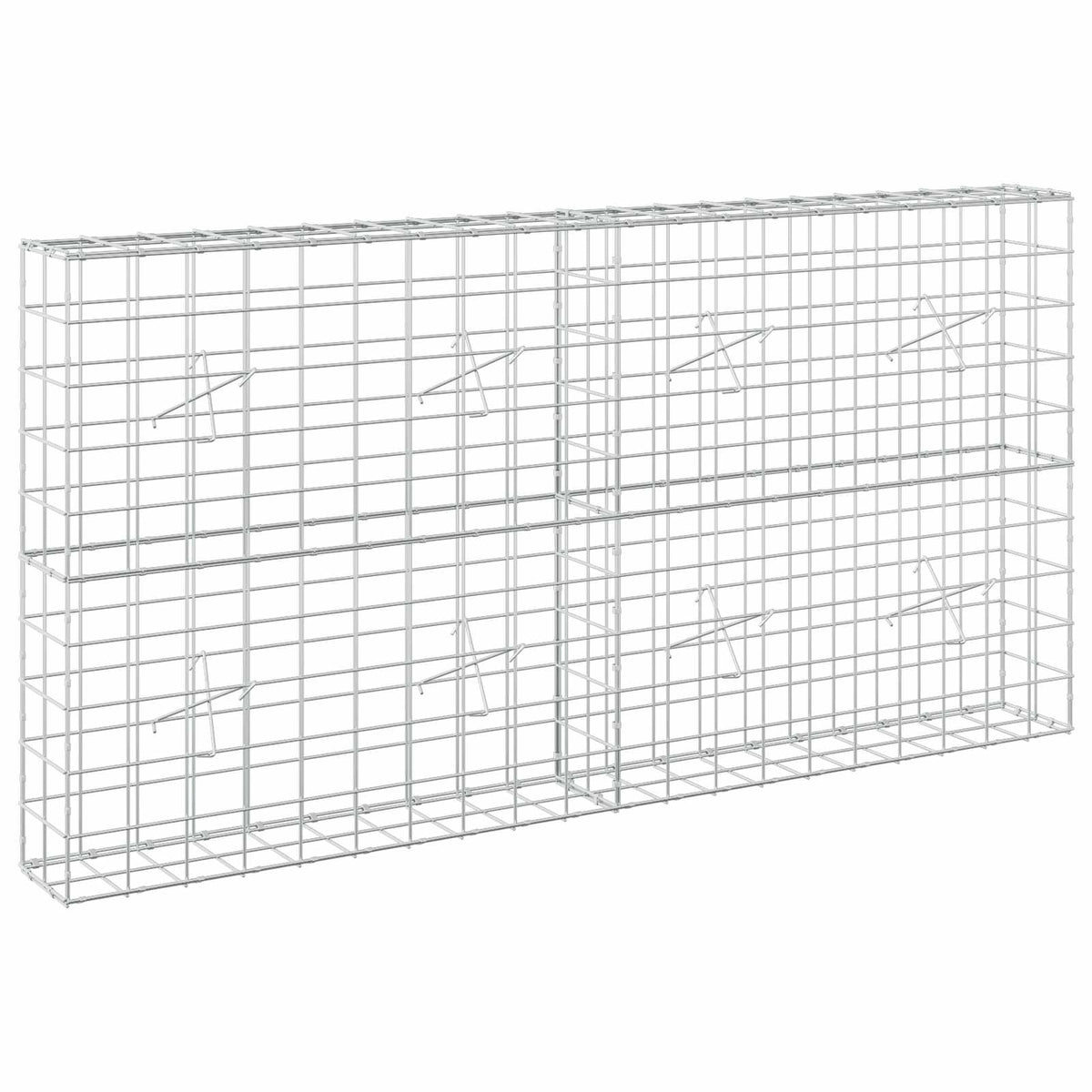 vidaXL Gabion z drutem 5 mm i siatką 10x10 cm 200x20x100 cm