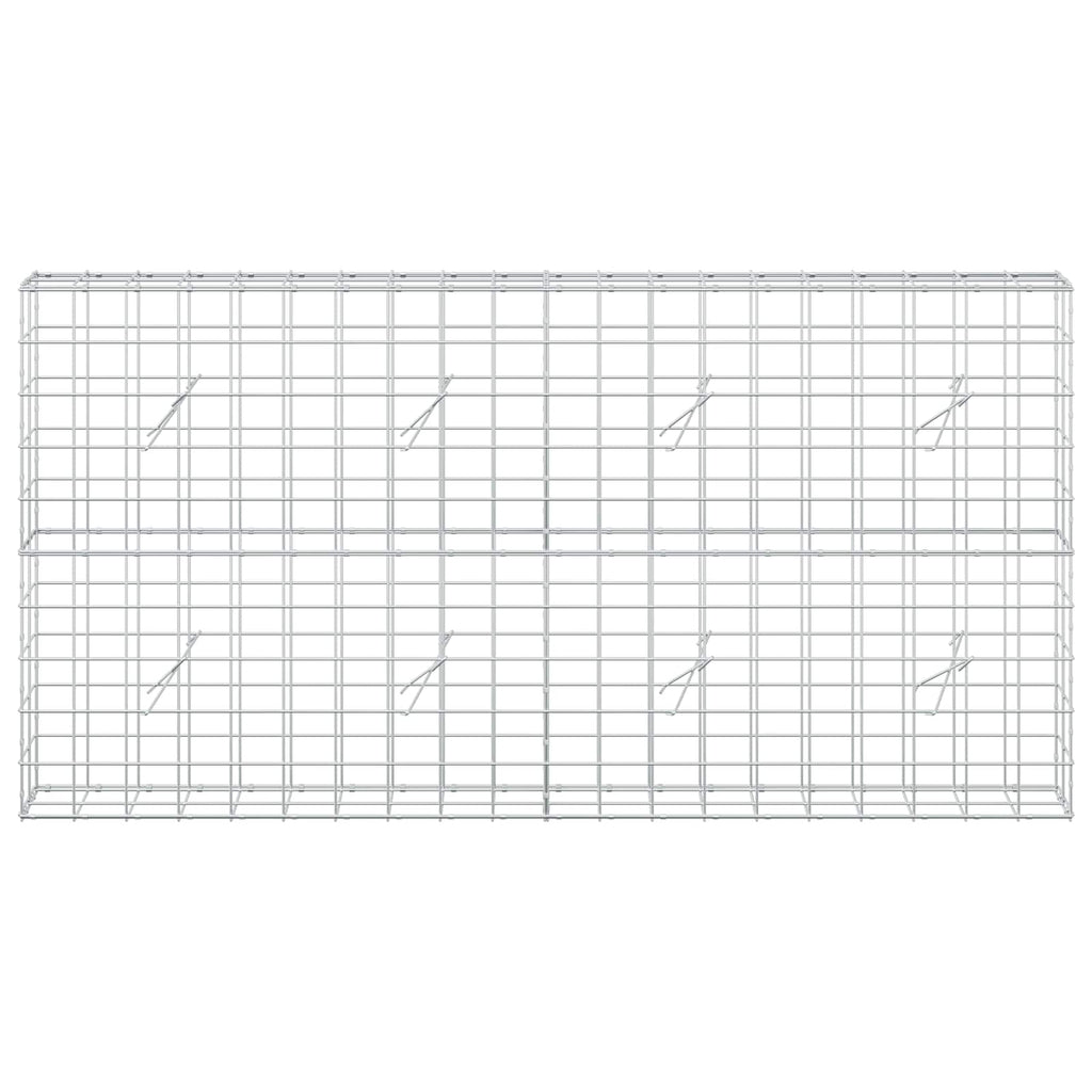 vidaXL Gabion z drutem 5 mm i siatką 10x10 cm 200x20x100 cm
