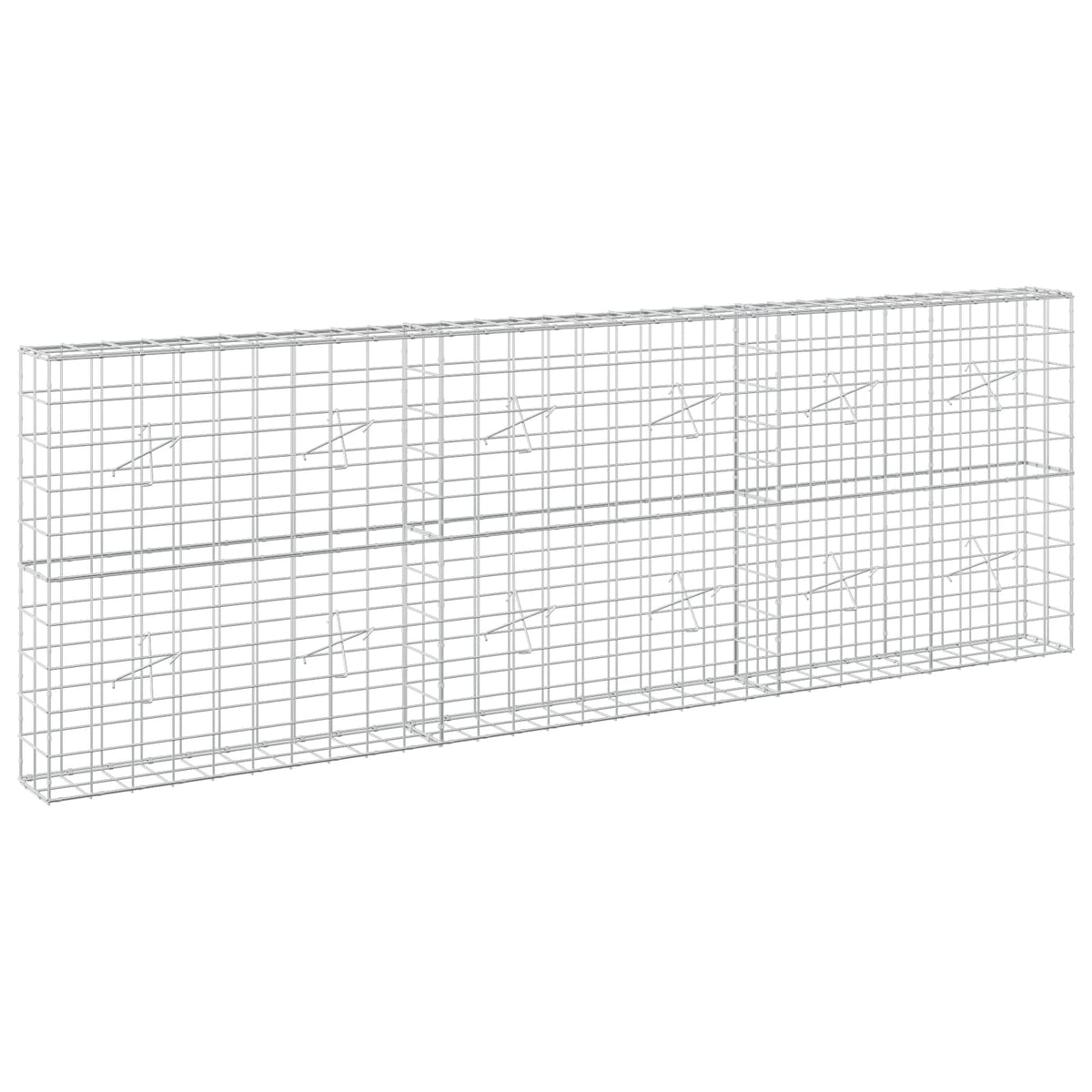 vidaXL Gabion z drutem 5 mm i siatką 10x10 cm 300x20x100 cm