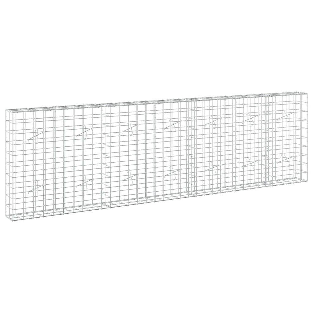 vidaXL Gabion z drutem 5 mm i siatką 10x10 cm 350x20x100 cm