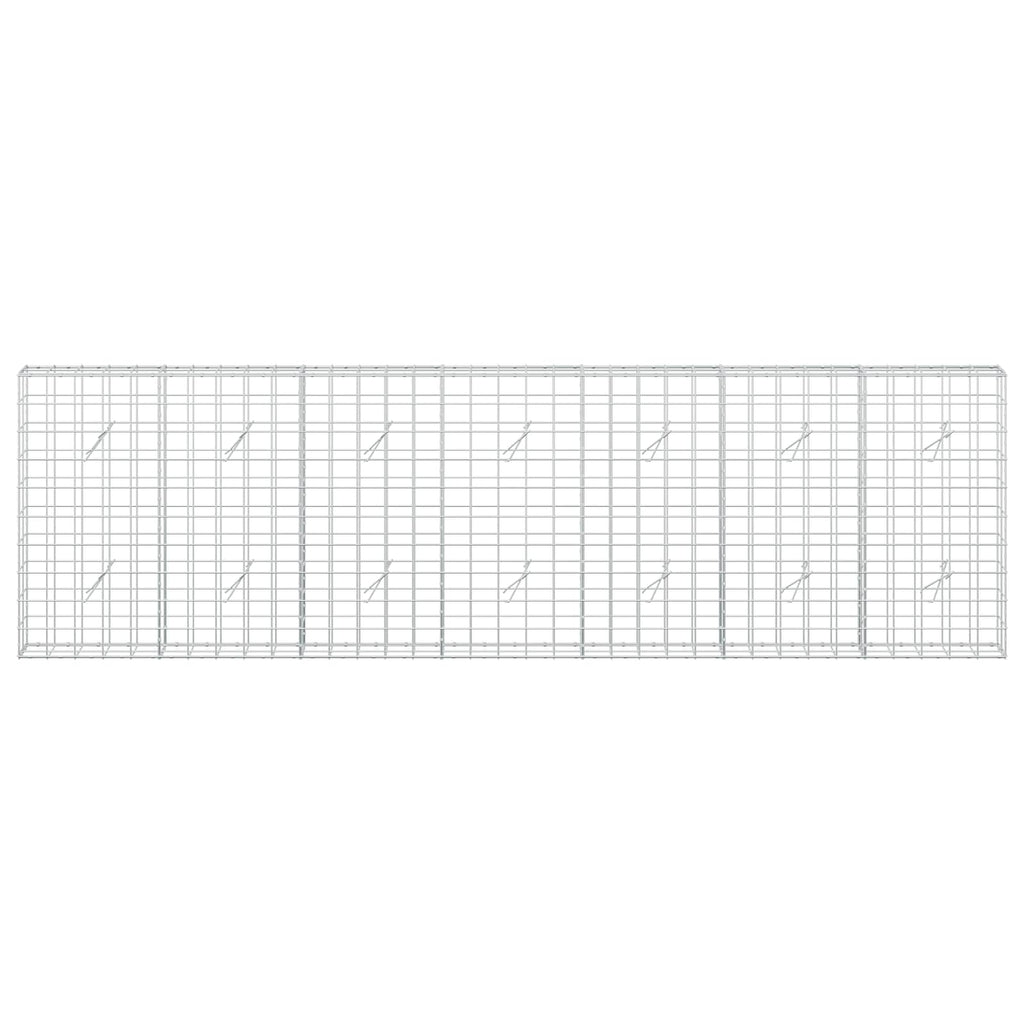vidaXL Gabion z drutem 5 mm i siatką 10x10 cm 350x20x100 cm