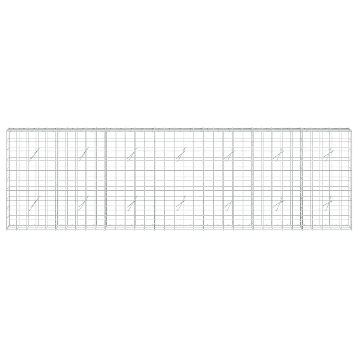 vidaXL Gabion z drutem 5 mm i siatką 10x10 cm 350x20x100 cm
