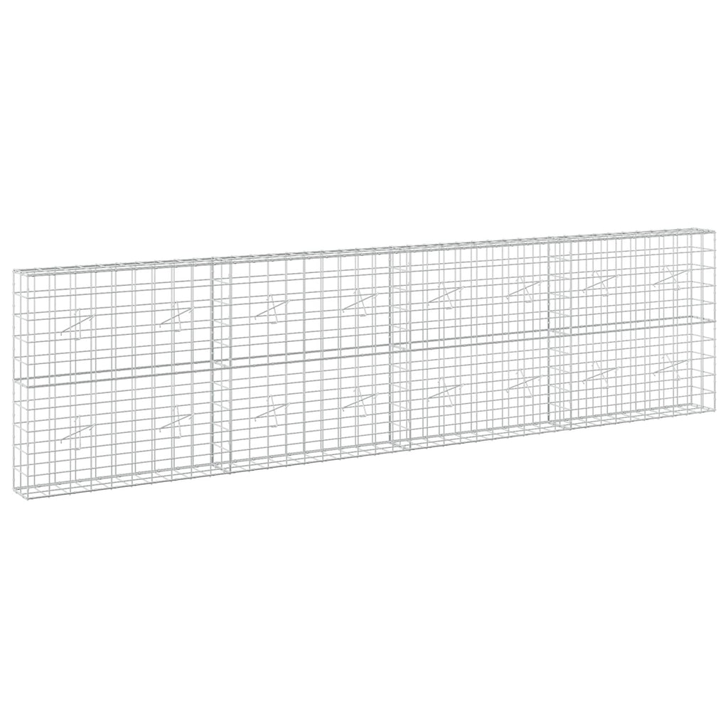 vidaXL Gabion z drutem 5 mm i siatką 10x10 cm 400x20x100 cm