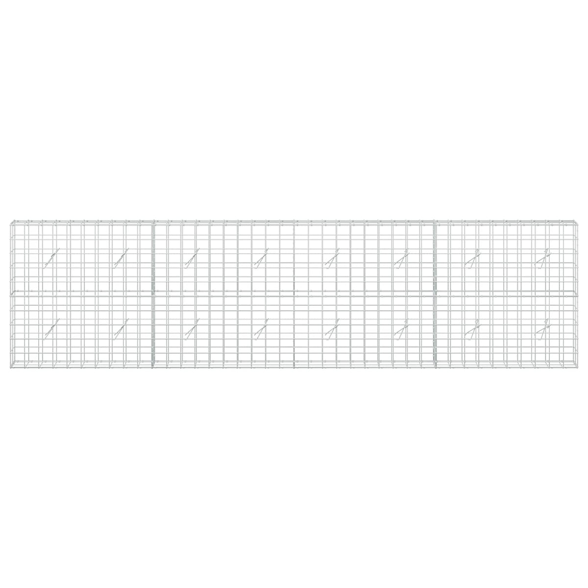 vidaXL Gabion z drutem 5 mm i siatką 10x10 cm 400x20x100 cm