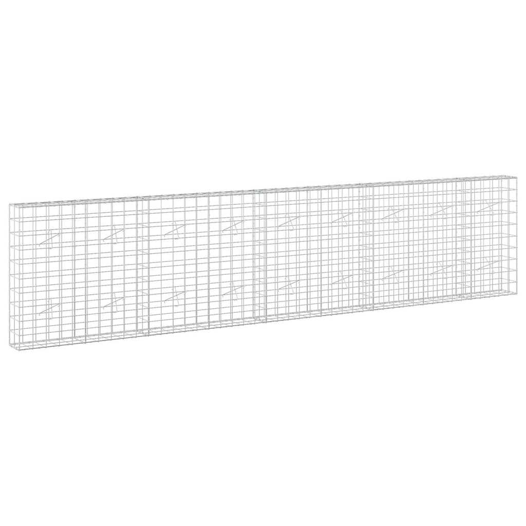vidaXL Gabion z drutem 5 mm i siatką 10x10 cm 450x20x100 cm