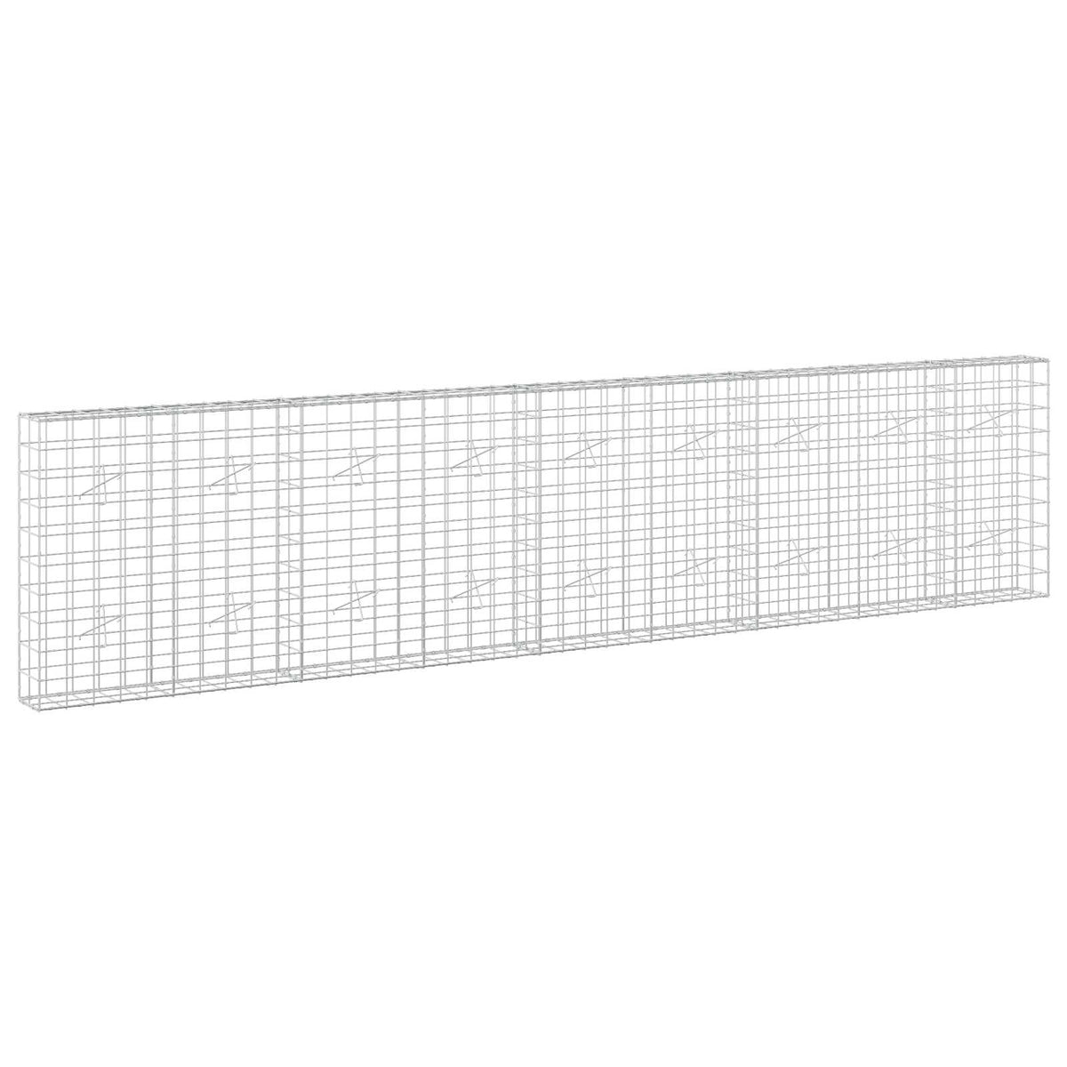 vidaXL Gabion z drutem 5 mm i siatką 10x10 cm 450x20x100 cm