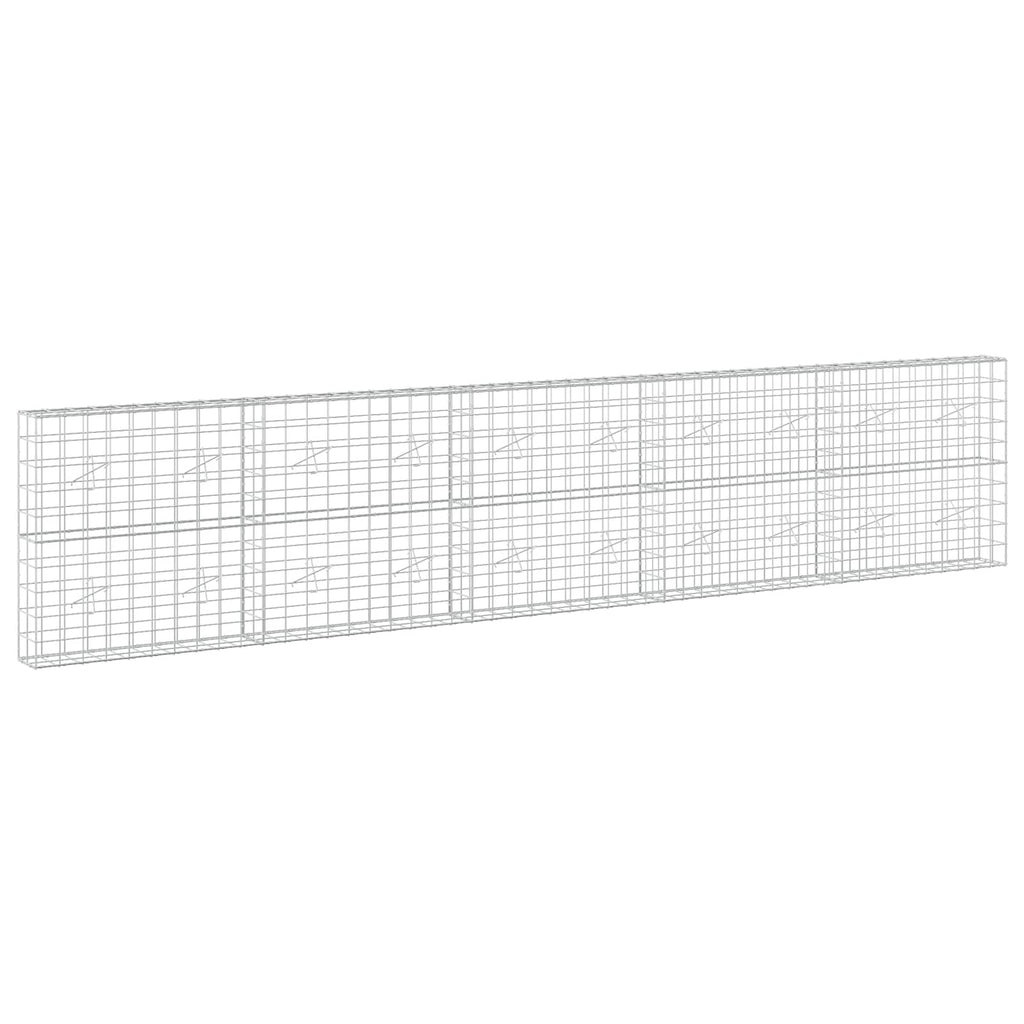 vidaXL Gabion z drutem 5 mm i siatką 10x10 cm 500x20x100 cm