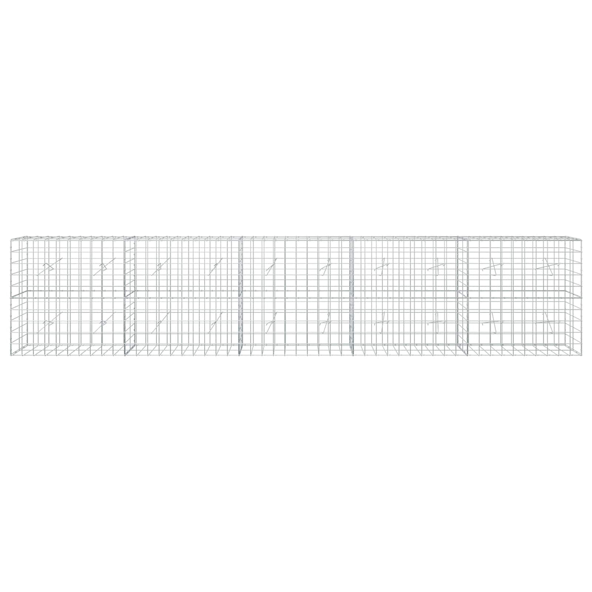 vidaXL Gabion z drutem 5 mm i siatką 10x10 cm 500x20x100 cm