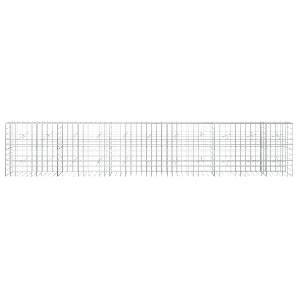 vidaXL Gabion z drutem 5 mm i siatką 10x10 cm 550x20x100 cm