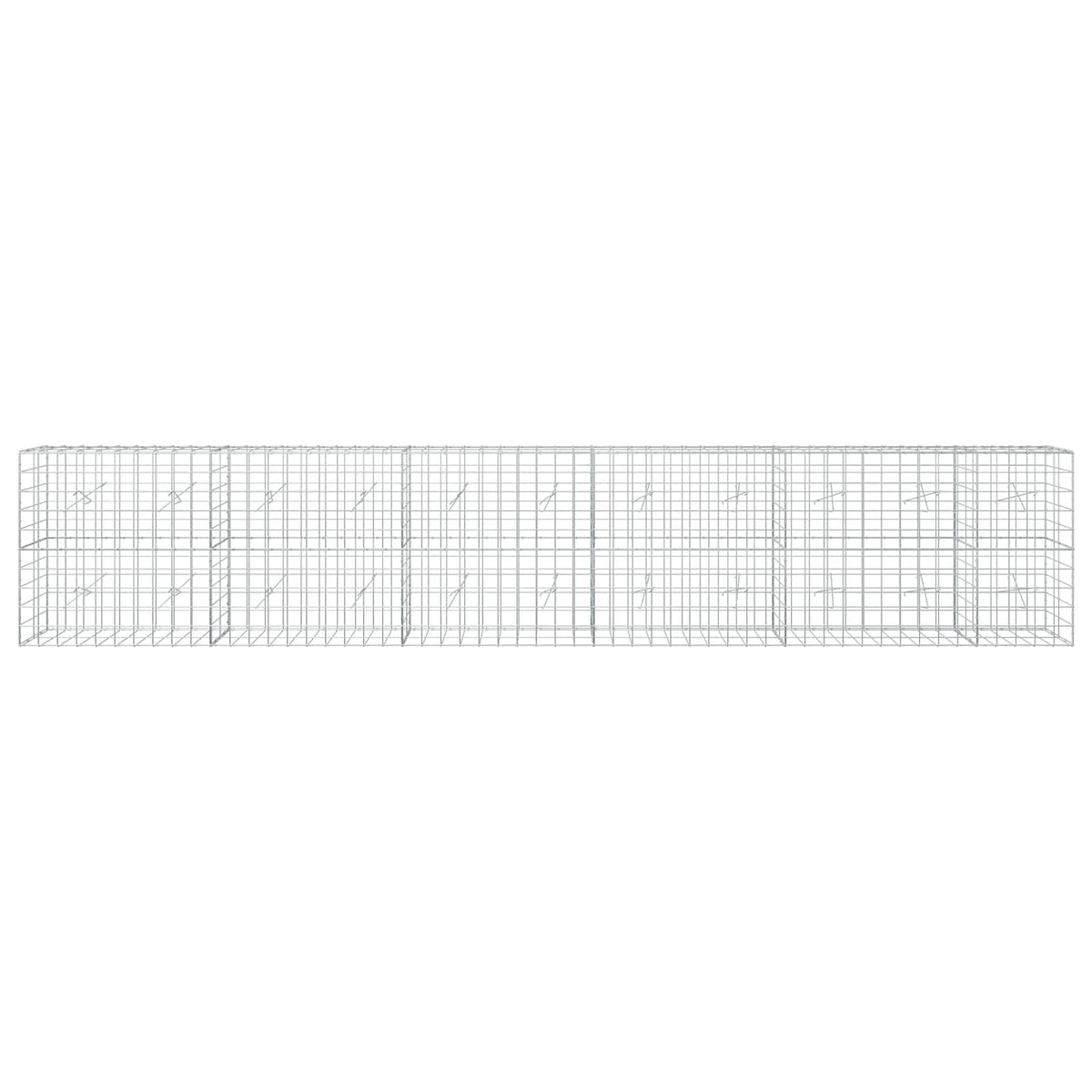 vidaXL Gabion z drutem 5 mm i siatką 10x10 cm 550x20x100 cm