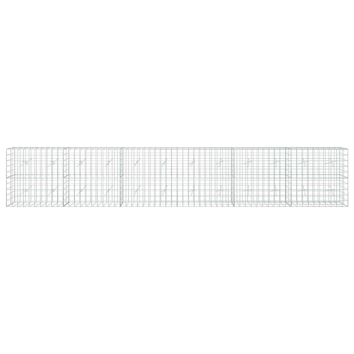 vidaXL Gabion z drutem 5 mm i siatką 10x10 cm 600x20x100 cm