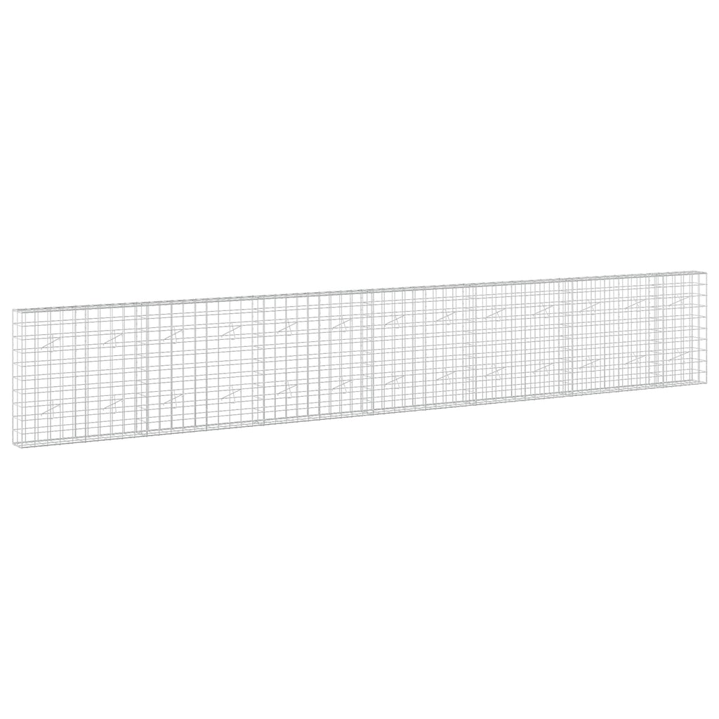 vidaXL Gabion z drutem 5 mm i siatką 10x10 cm 650x20x100 cm