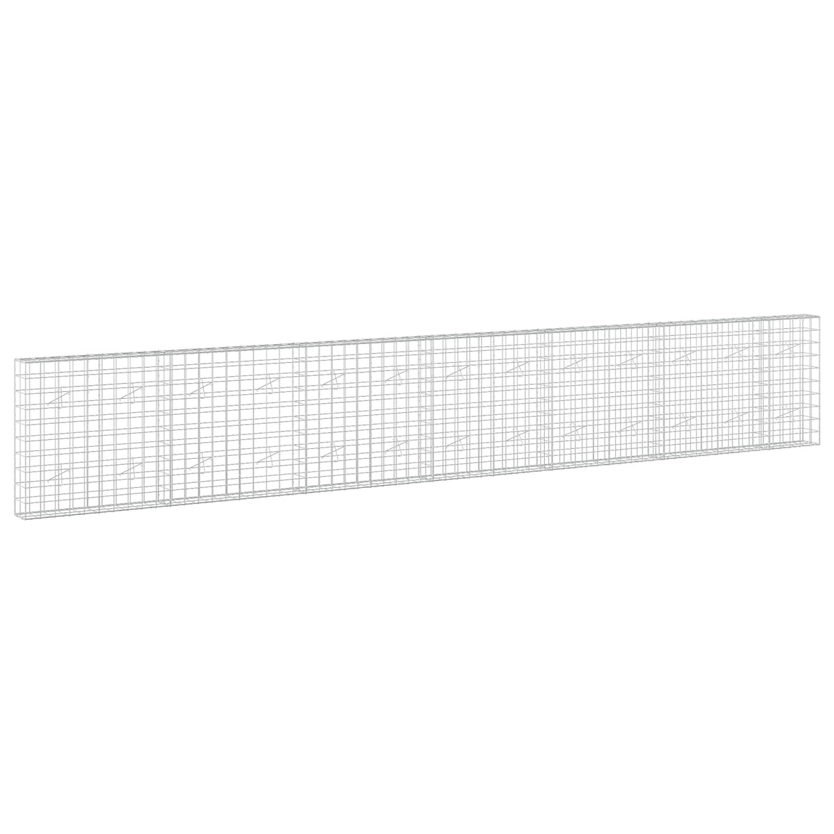 vidaXL Gabion z drutem 5 mm i siatką 10x10 cm 650x20x100 cm