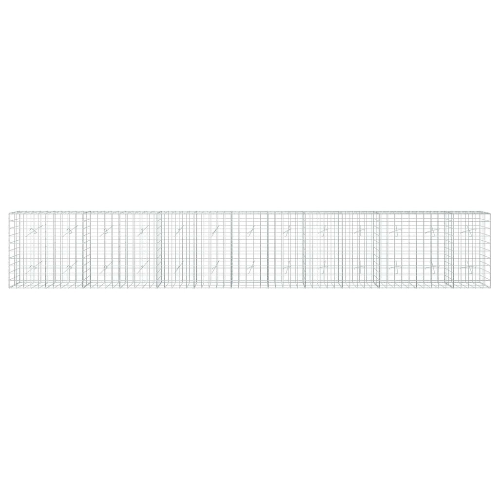 vidaXL Gabion z drutem 5 mm i siatką 10x10 cm 650x20x100 cm