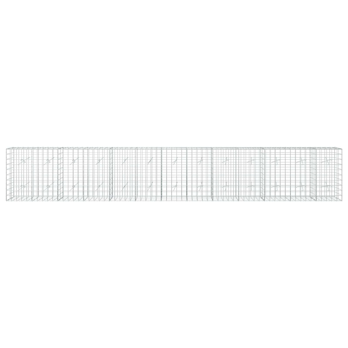 vidaXL Gabion z drutem 5 mm i siatką 10x10 cm 650x20x100 cm